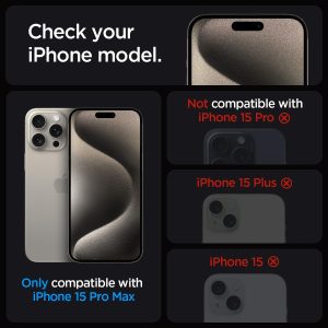 Apple iPhone 15 Pro Max EZ Fit Screen Protector Case Friendly by Spigen - Sensor Protection - 2 PACK - AGL06872 - Image 8