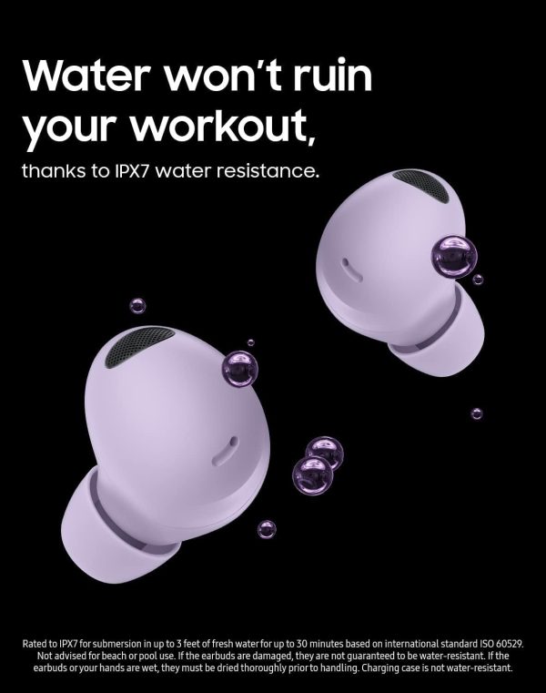 61SaDpEr7cL._AC_SL1500_ Galaxy Buds 2 Pro 2022 Version True Wireless Bluetooth Earbuds w/Noise Cancelling, Hi-Fi Sound, 360 Audio, Comfort Ear Fit, HD Voice, Conversation Mode, IPX7 Water Resistant - Purple - Image 5