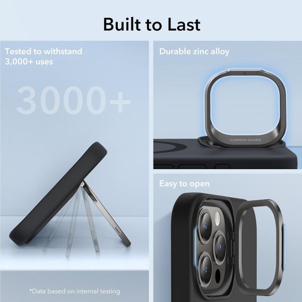61gBf7T+o3L._AC_SL1500_ iPhone 15 Pro Max ESR Cloud Soft Magsafe With Stand Case - Black - BIS - Image 2