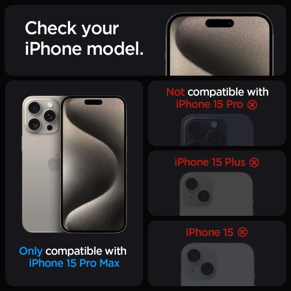 61i63gdRqYL._AC_SL1200_ Apple iPhone 15 Pro Max GLAStR EZ Fit Screen Protector Case Friendly by Spigen - Full Cover Black - 2 PACK - AGL06873 - Image 8