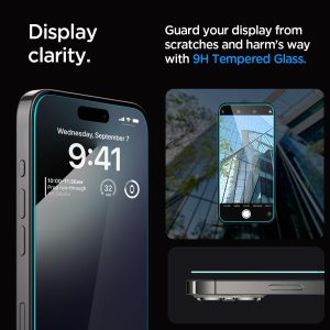 Apple iPhone 15 Pro Max EZ Fit Screen Protector Case Friendly by Spigen - Sensor Protection - 2 PACK - AGL06872 - Image 6