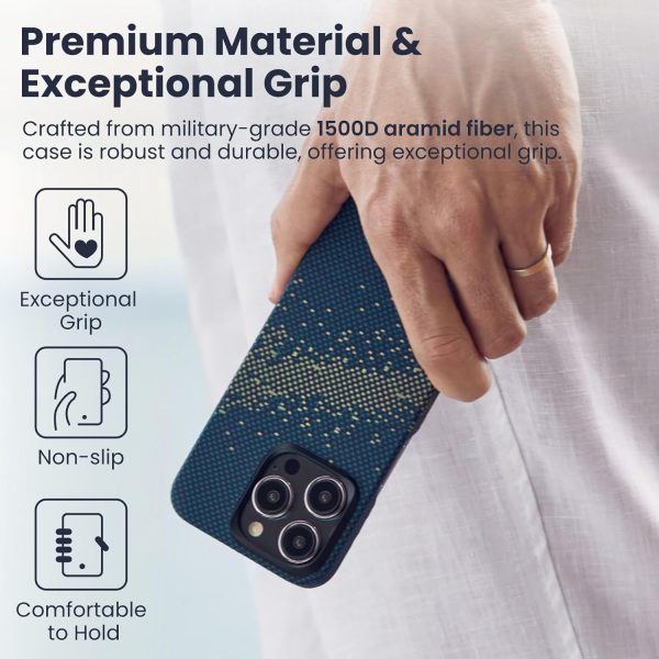 iPhone 15 Pro Max PITAKA StarPeak MagEZ Case 4 made with Aramid Fiber - Milky Way Galaxy - Image 2