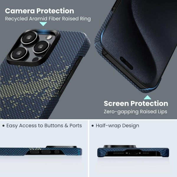 iPhone 15 Pro Max PITAKA StarPeak MagEZ Case 4 made with Aramid Fiber - Milky Way Galaxy - Image 4