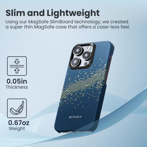 iPhone 15 Pro Max PITAKA StarPeak MagEZ Case 4 made with Aramid Fiber - Milky Way Galaxy - Image 6