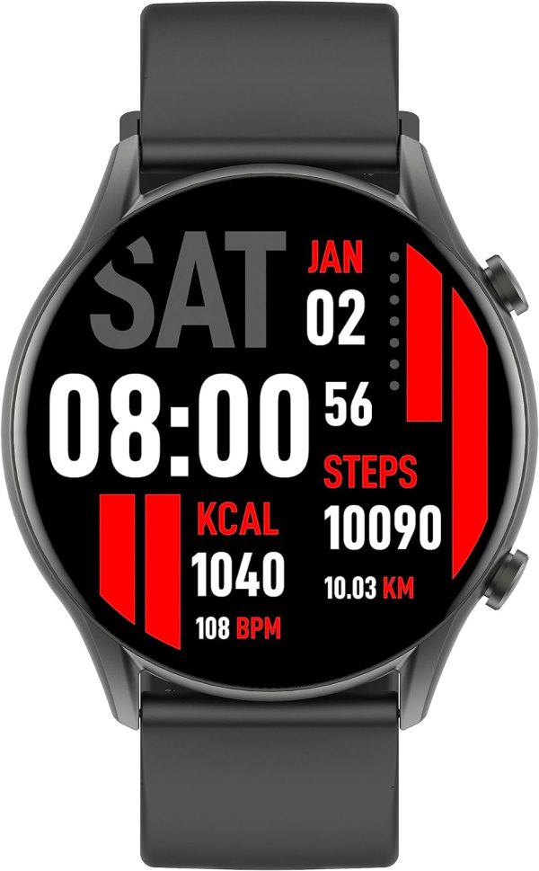 Kieslect Kr Smart Watch for Men Women(Answer/Make Calls)1.32" Semi-AMOLED Touch Screen Blood Oxygen SpO2 24/7Heart Rate Monitor 70 Sports Modes Fitness Tracker - Black - Image 5