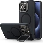 iPhone 15 Pro Max ESR Cloud Soft Magsafe With Stand Case - Black - BIS