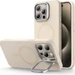 iPhone 15 Pro Max ESR Cloud Soft Magsafe With Stand Case - Tan - BIS