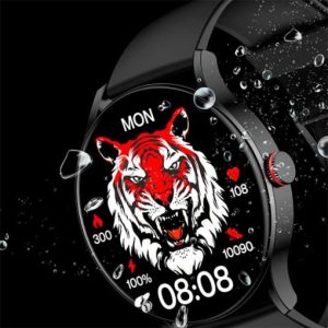 Imilab Imiki TG1 Smart Bluetooth Calling Watch by Xiaomi with Magnetic Strap Global with Extra Silicone Strap – Black - Image 4