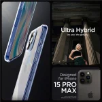 Apple iPhone 15 Pro Max Ultra Hybrid Case by Spigen - ACS07046  - Sky Crystal - Image 5