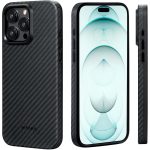 iPhone 15 Pro MagEZ Case Pro 4 Full Coverage Aramid Fiber Case - Black / Grey Twill - 1500D