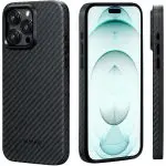iPhone 15 Pro Max MagEZ Case Pro 4 Full Coverage Aramid Fiber Case - Black / Grey Twill - 1500D