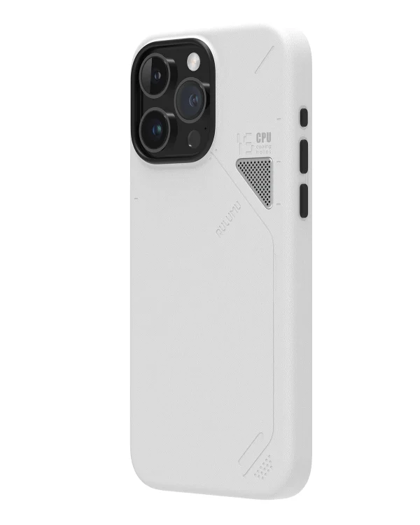 pu.1351200_1500_3000x iPhone 15 Pro Max A15 Vegan Leather Case by Aulumu with Unique Cooling Window Design MagSafe Compatible - White - Image 3