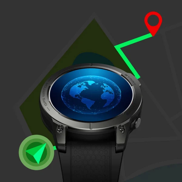 Zeblaze Stratos 3 GPS Smart Watch - Black - Image 3