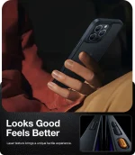 iPhone 15 Pro Max Guardian Case with Military Grade Drop Tested Slim Translucent Matte Case by Torras - Titanium Grey - Image 3