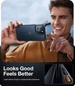 iPhone 15 Pro Max Guardian Case with Military Grade Drop Tested Slim Translucent Matte Case by Torras - Titanium Grey - Image 4