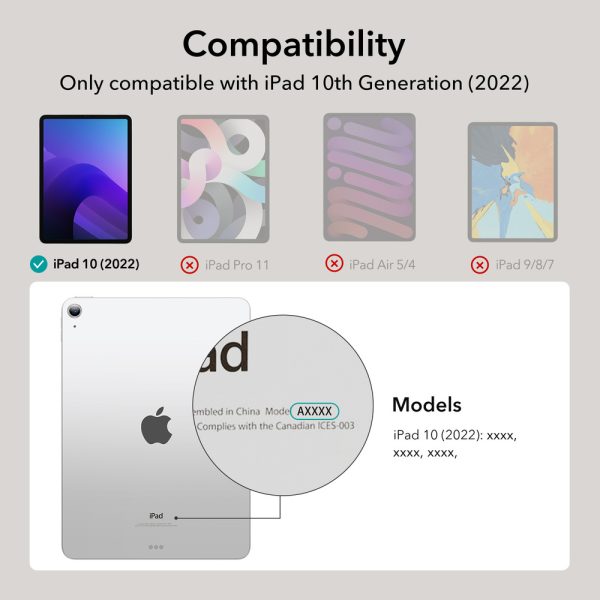 iPad 10.9 10th Gen 2022 Rebound Pencil Case Convenient Pencil Holder & Soft Flexible TPU Back Cover - Black - Image 9