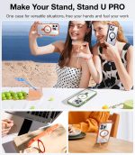 iPhone 15 Pro Torras Ostand SS Shockproof Case with Stand – Black - Image 3