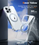 iPhone 15 Pro Torras UPRO Ostand Pro Series Magsafe Case - Clear - Image 2