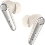 EarFun Air Pro 3 Noise Cancelling Wireless Earbuds Qualcomm® aptX™ Adaptive Sound 6 Mics CVC 8.0 ENC Bluetooth 5.3 Earbuds Multipoint Connection 45H Playtime App Customize EQ Wireless Charging - White