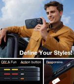 iPhone 15 Pro Magnetic Guardian Case with Military Grade Drop Tested Slim Translucent Matte Case by Torras - Black - Image 6