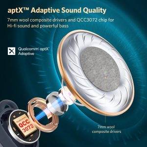 EarFun Free Pro 3 Noise Cancelling Wireless Earbuds Snapdragon Sound Qualcomm aptX™ Adaptive 6 Mics ENC Bluetooth 5.3 Earbuds Multipoint Connection Customizable EQ App Cozy Fit Wireless Charge - Blue - Image 6