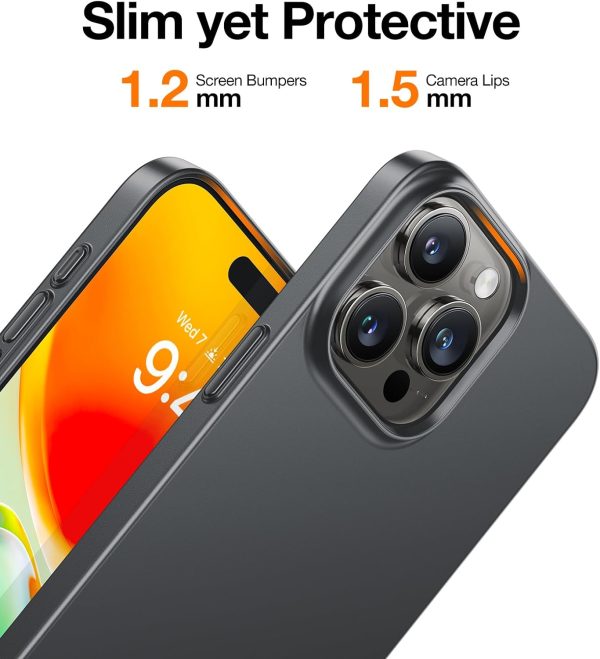 iPhone 15 Pro Max Torras OriginFit Series Thin Case - Titanium Grey - Image 4