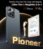 iPhone 15 Pro Torras OriginFit Magsafe Series Thin Case - Titanium Grey - Image 4