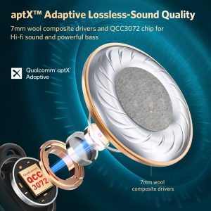 EarFun Free Pro 3 Noise Cancelling Wireless Earbuds Snapdragon Sound Qualcomm aptX™ Adaptive 6 Mics ENC Bluetooth 5.3 Earbuds Multipoint Connection Customizable EQ App Cozy Fit Wireless Charge - Black - Image 6