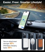 iPhone 15 Pro Magnetic Guardian Case with Military Grade Drop Tested Slim Translucent Matte Case by Torras - Black - Image 4