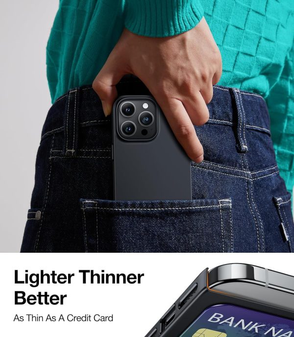 iPhone 15 Pro Max Torras OriginFit Series Thin Case - Black - Image 3