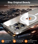 iPhone 15 Pro Diamond Mag Case by Torras, Magsafe Compatible - Clear - Image 3