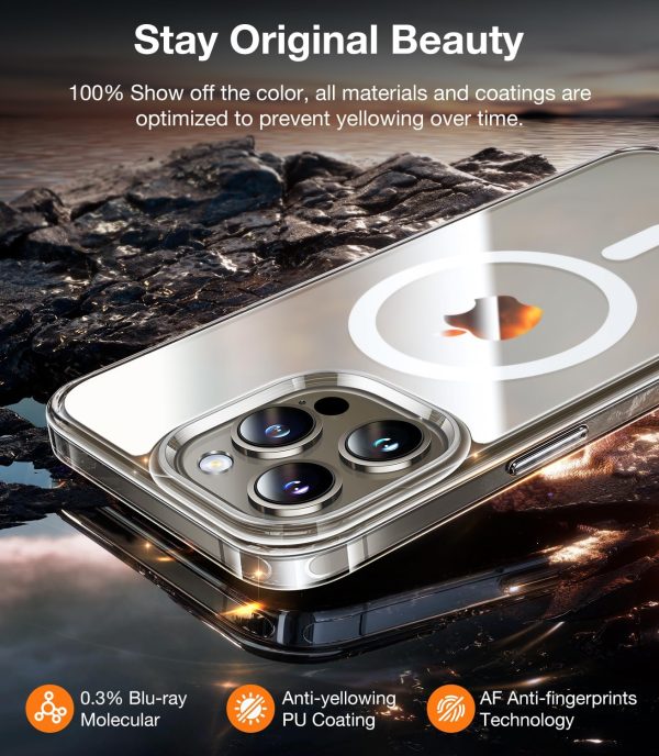 81vARc9C0-L._AC_SL1500_ iPhone 15 Pro Diamond Mag Case by Torras, Magsafe Compatible - Clear - Image 3