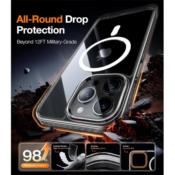 Buy-Torras-Sparka-Cover-for-iPhone-15-Pro-Max-in-Pakistan-at-Dab-Lew-Tech-3 iPhone 15 Pro Max Torras Sparka Mag Series Magsafe Case - Black - Image 4