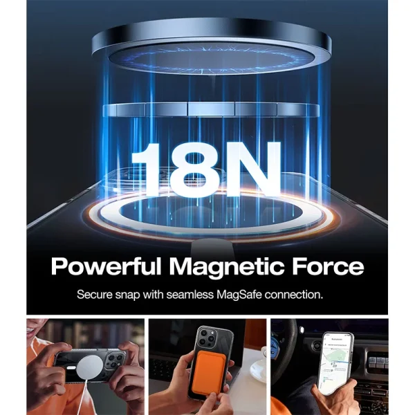 iPhone 15 Pro Torras Sparka Mag Series Magsafe Case - Clear - Image 2