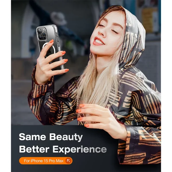 iPhone 15 Pro Torras Sparka Mag Series Magsafe Case - Clear - Image 6