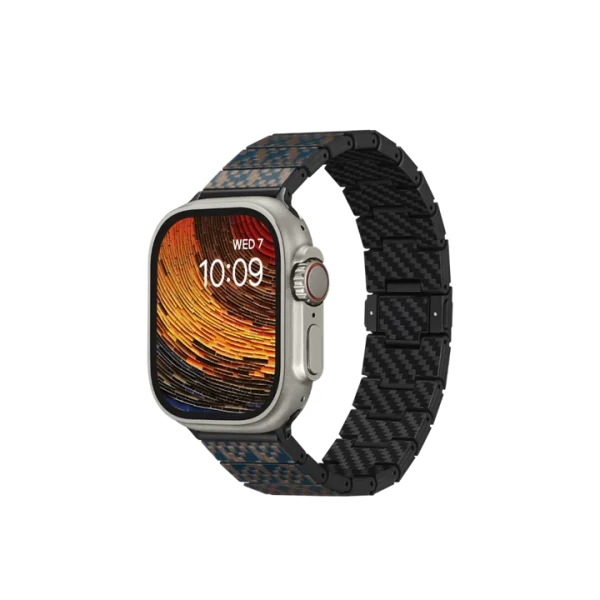 PITAKA Band for Apple Watch Ultra 49 mm / Apple Watch 45 mm / 44 mm / 42 mm Dreamland ChromaCarbon  - Stairs - Image 5