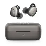 EarFun Free Pro 3 Noise Cancelling Wireless Earbuds Snapdragon Sound Qualcomm aptX™ Adaptive 6 Mics ENC Bluetooth 5.3 Earbuds Multipoint Connection Customizable EQ App Cozy Fit Wireless Charge - Black