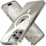 iPhone 15 Pro Max Diamond Mag Case by Torras, Magsafe Compatible - Clear