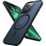 iPhone 15 Pro Max Magnetic Guardian Case with Military Grade Drop Tested Slim Translucent Matte Case by Torras - Black