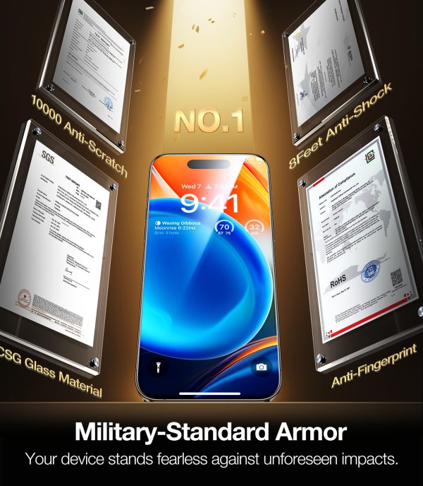 证书 iPhone 15 Pro Install Master Tempered Glass Protector by Torras with Application Kit - 1 PACK - Image 11