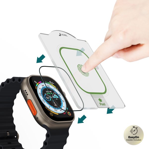 JCPal iClara Tempered Glass Screen Protector for Apple Watch Ultra 49mm  with EasyOn Installer - JCP4187 - Image 5