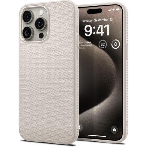 15 pro max liquid air spigen natural titanium