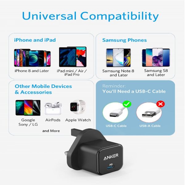 1706196024_Anker-PowerPort-III-20W-Cube-USB-C-Charger-Black-5 Anker PowerPort III Cube 20W PD Charger - White - A2149K11 - Image 7