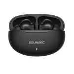 Sounarc Q1 Earbuds Wireless Bluetooth Earphone, 28 Hours of Playtime, Ergonomic Fit, Shaking Bass. Clear Call, Touch Control - Black