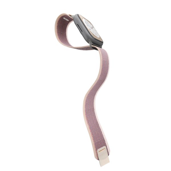 3 JCPal FlexLoop Apple Watch Band for 49 / 46 / 45 / 44 / 42 mm - Pink Pinstripe - JCP4339 - Image 2