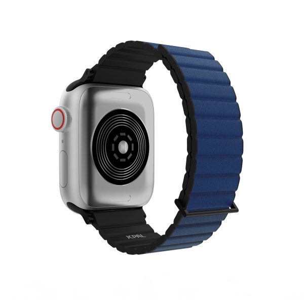 4 JCPal FlexDuo Apple Watch Band for 49  / 45 / 44 / 42 mm - Black / Navy Blue - JCP6316 - Image 2