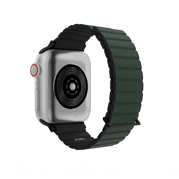 4 JCPal FlexDuo Apple Watch Band for 49 / 45 / 44 / 42 mm - Black / Midnight Green - JCP6318 - Image 4