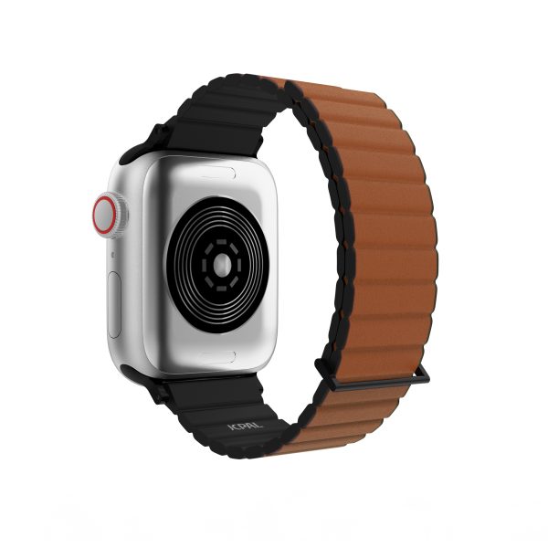 4 JCPal FlexDuo Apple Watch Band for 49 / 45 / 44 / 42 mm - Black / Brown - JCP6320 - Image 3