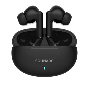 Sounarc Q1 Earbuds Wireless Bluetooth Earphone, 28 Hours of Playtime, Ergonomic Fit, Shaking Bass. Clear Call, Touch Control - Black - Image 2