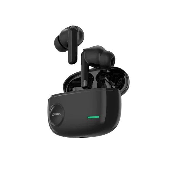 SOUNARC Q2 Earbuds Hybrid Dual Driver TWS Wireless Earphones with Bluetooth 5.3, One Key Recovery, 32 Hours Playtime - Black - Image 3